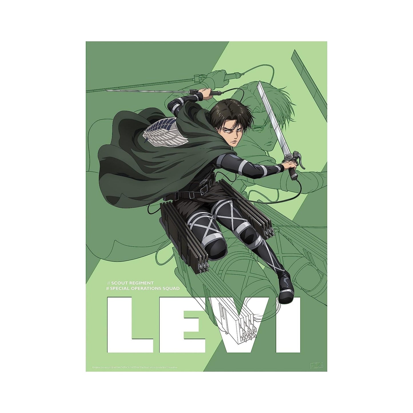Set 2 Posters Mikasa Y Levi Ackerman Abysse - Attack On Titan