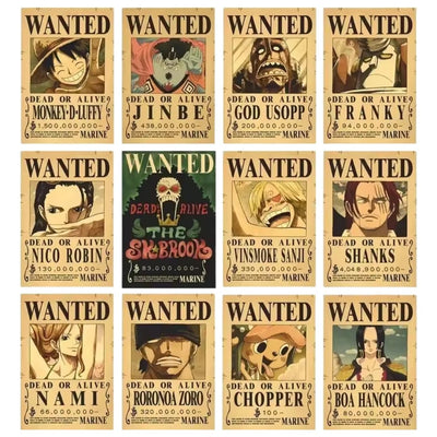 Set 24 Posters Wanted One Piece - One Piece