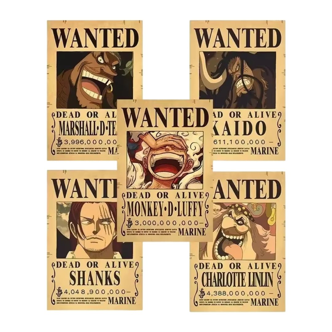 Set 24 Posters Wanted One Piece - One Piece