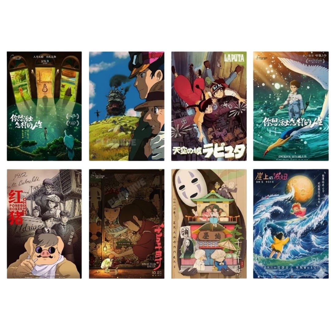 Set 8 Posters Studios Ghibli (Ponyo) - Studios Ghibli