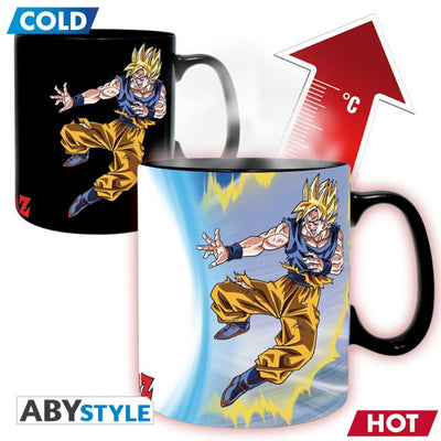 Set Taza Más Porta Vaso Goku Vs Buu 460 ML (16 Oz) - Dragon Ball Z - Abysse