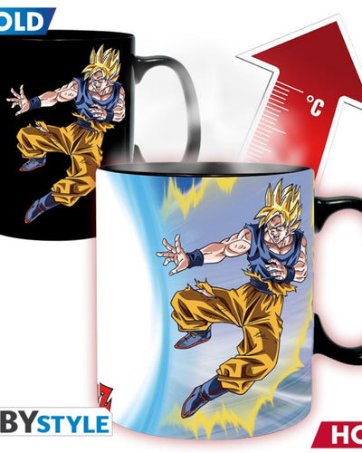 Set Taza Más Porta Vaso Goku Vs Buu 460 ML (16 Oz) - Dragon Ball Z - Abysse