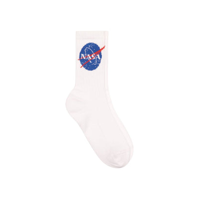 Sock Logo Nasa Blanco - Nasa