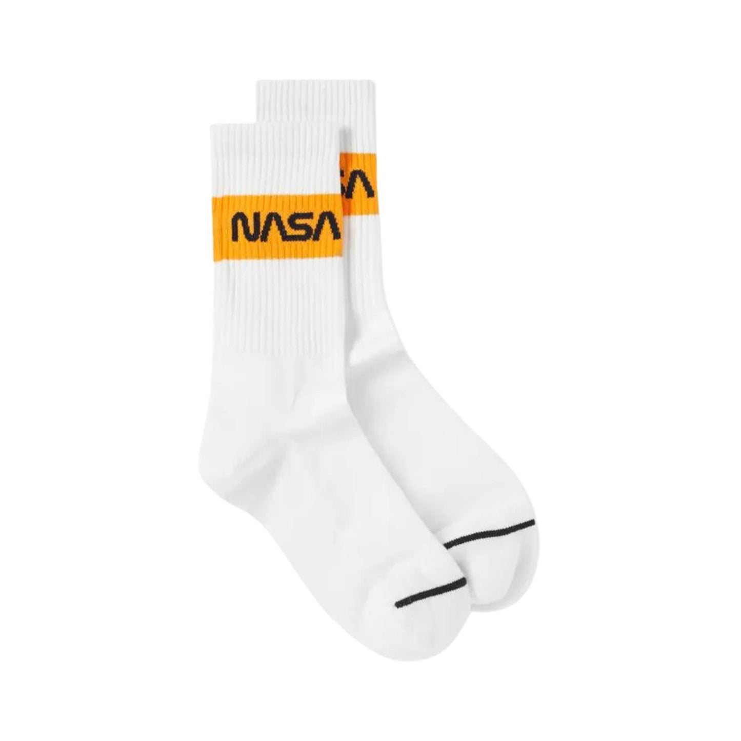 Sock Nasa Blanco Con Naranja - Nasa