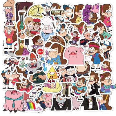 Sticker Variado Gravity Falls 50 Unidades - Gravity Falls