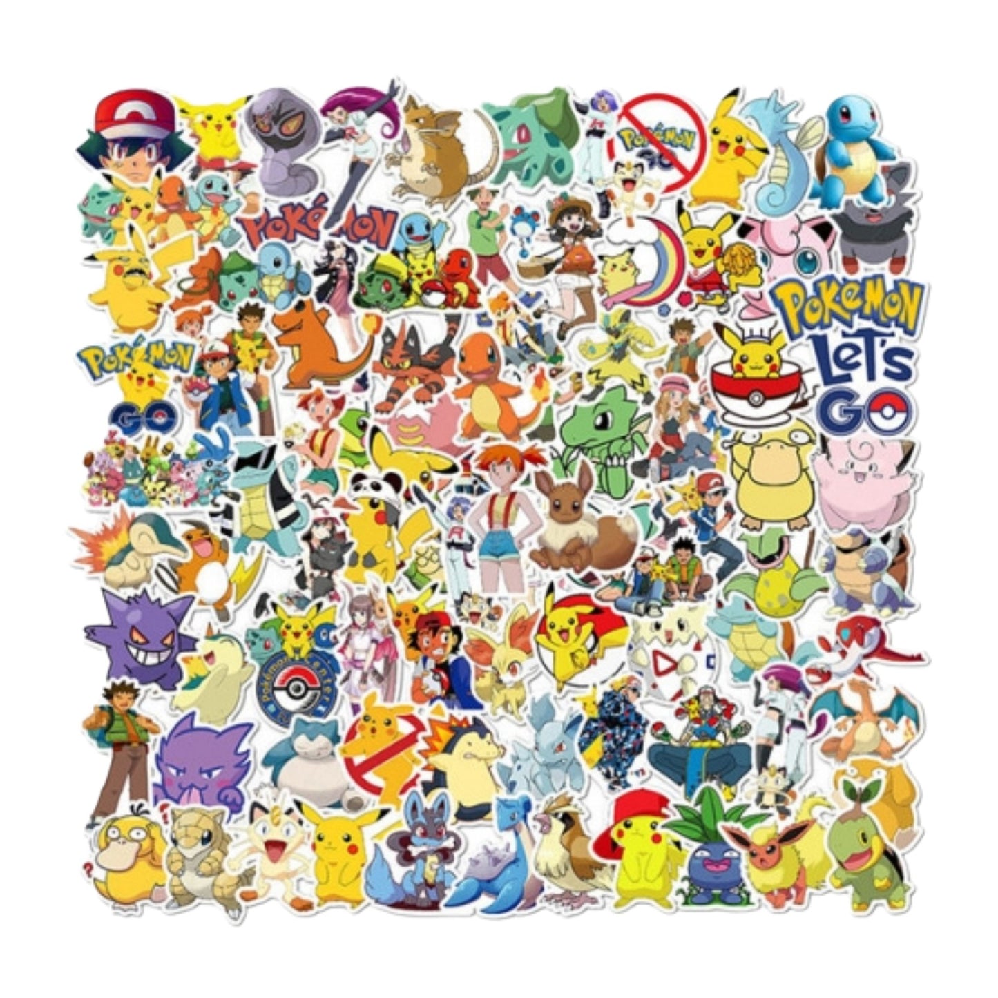 Sticker Variado Pokemon 100 Unidades - Pokemon