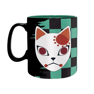 Taza Hanafuda Y Mascara Tanjiro Abysse 460 ML (16 Oz) - Demon Slayer