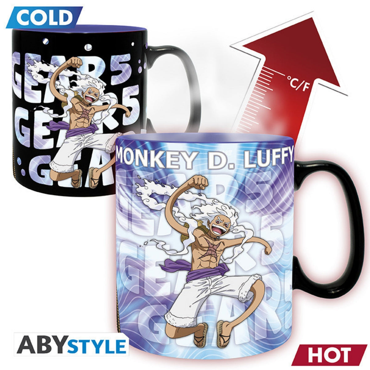 Taza Magica Luffy Gear 5 Abysse 460 ML (16 Oz) - One Piece
