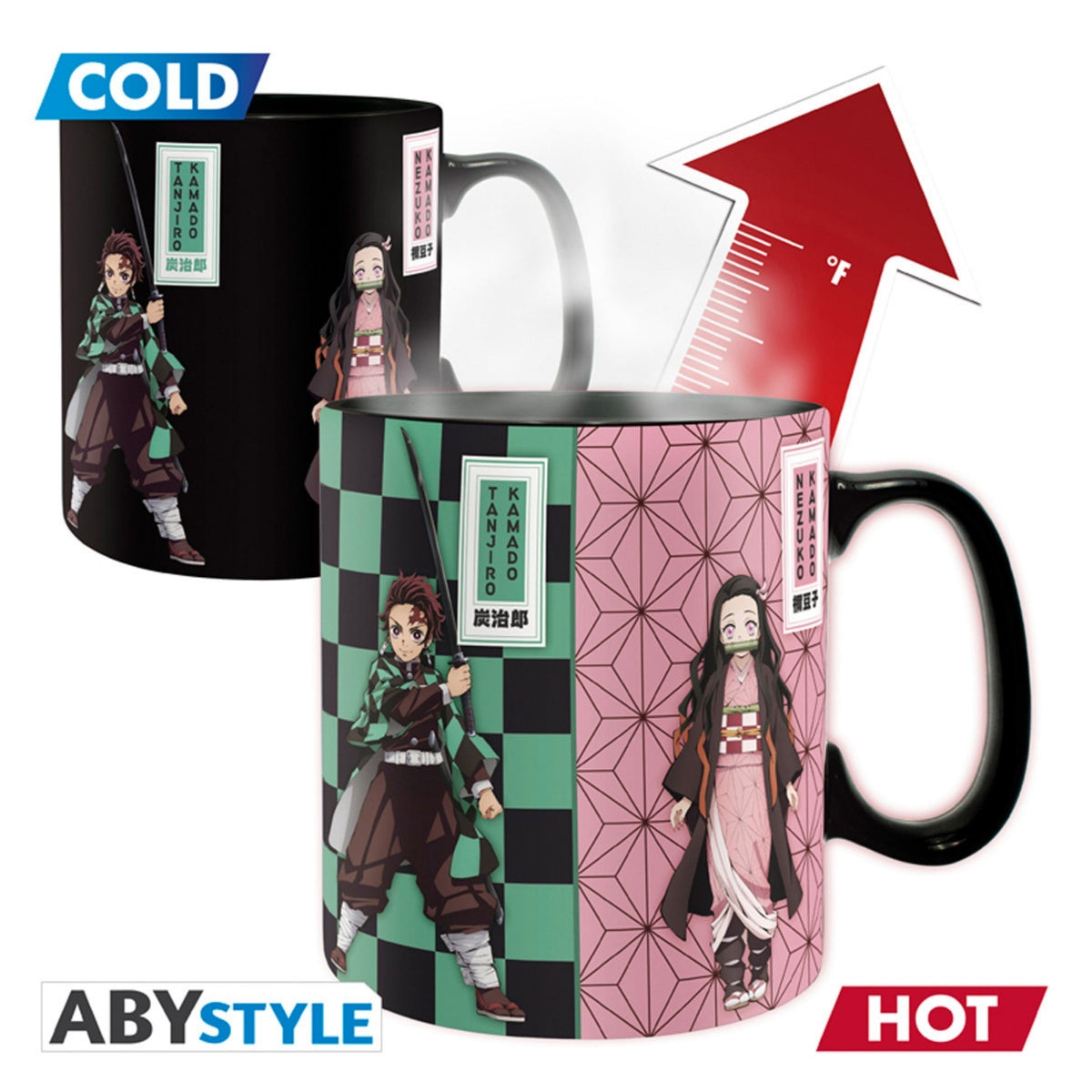 Taza Magica Tanjiro, Nezuko, Zenitsu E Inosuke Abysse 460 ML (16 Oz) - Demon Slayer