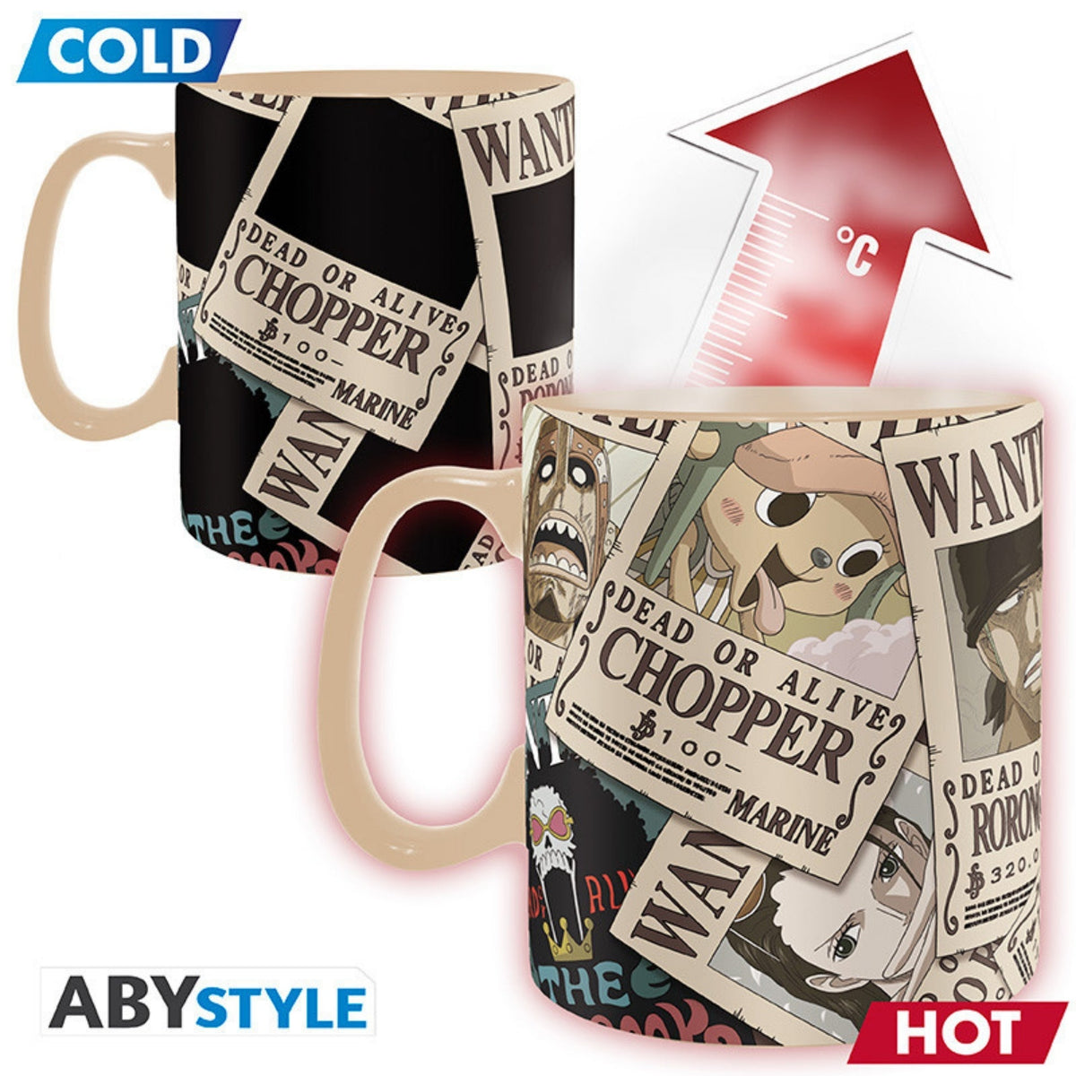 Taza Magica Wanted Personajes Abysse 460 ML (16 Oz) - One Piece