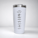 Vaso Blanco Logo Aldeas 20 Oz Acero Inoxidable - Naruto