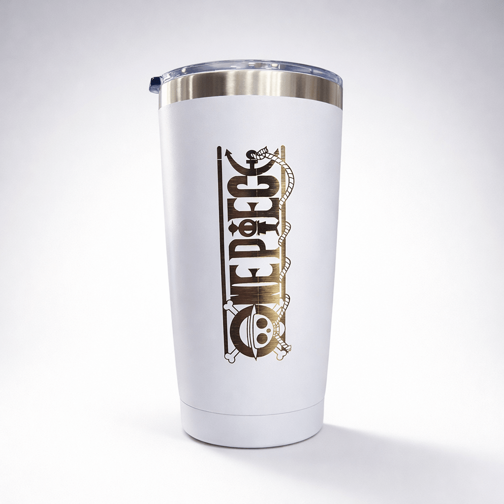 Vaso Blanco Logo One Piece 20 Oz Acero Inoxidable - One Piece