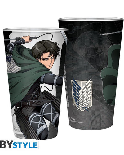 Vaso Vidrio Levi Ackerman Abysse 400 ML (14 Oz) - Attack On Titan alternativo