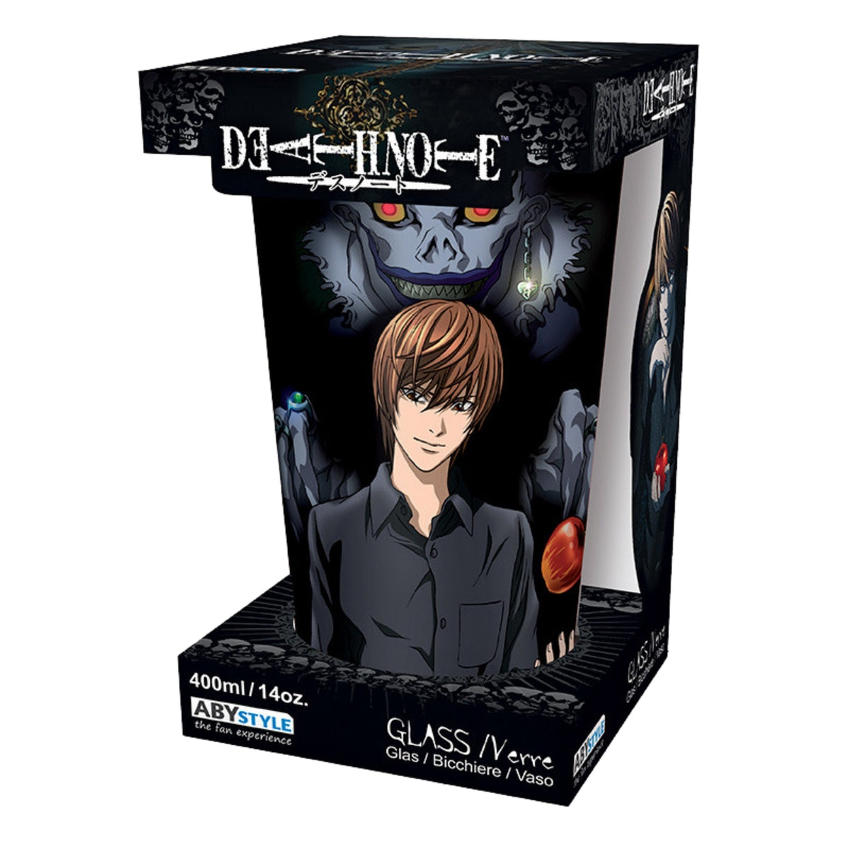 Vaso Vidrio Misa Y Light Abysse 400 ML (14 Oz) - Death Note
