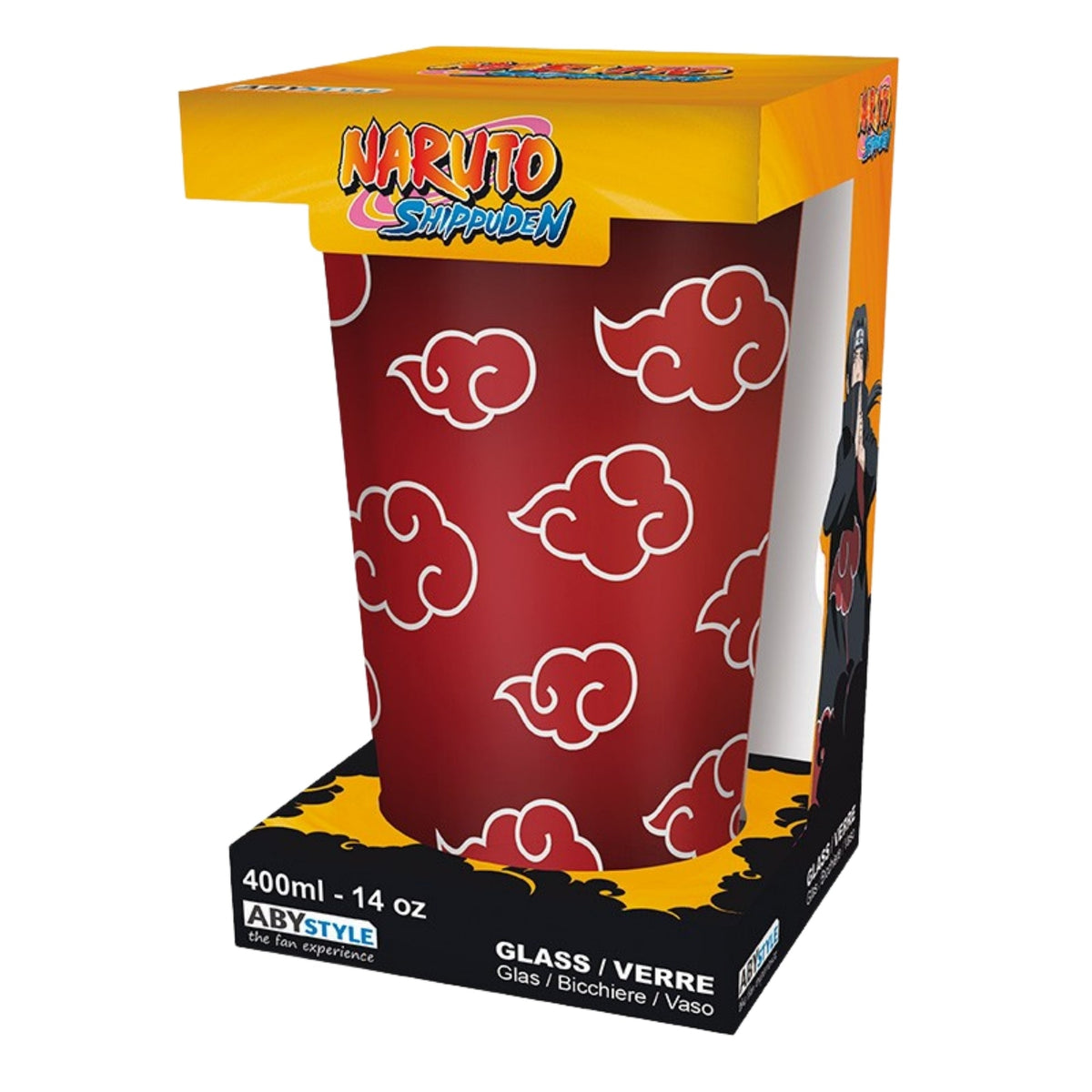 Vaso Vidrio Nube Akatsuki Abysse 400 ML (14 Oz) - Naruto