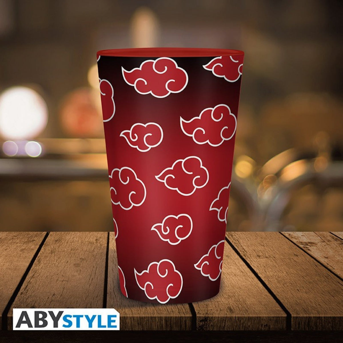 Vaso Vidrio Nube Akatsuki Abysse 400 ML (14 Oz) - Naruto