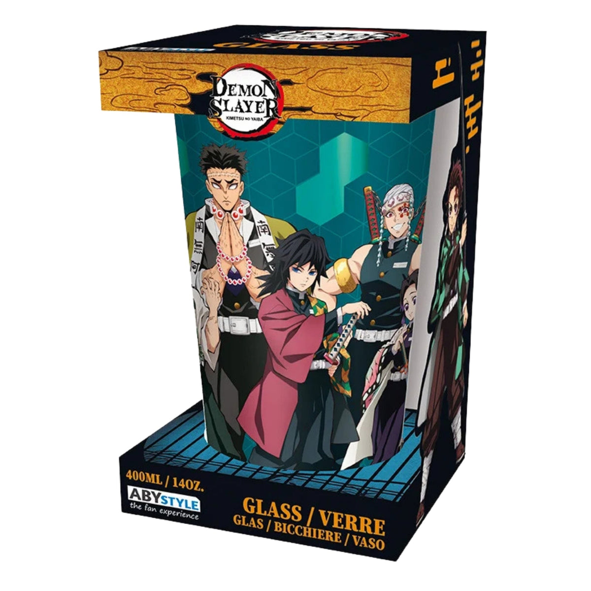 Vaso Vidrio Pilares Abysse 400 ML (14 Oz) - Demon Slayer